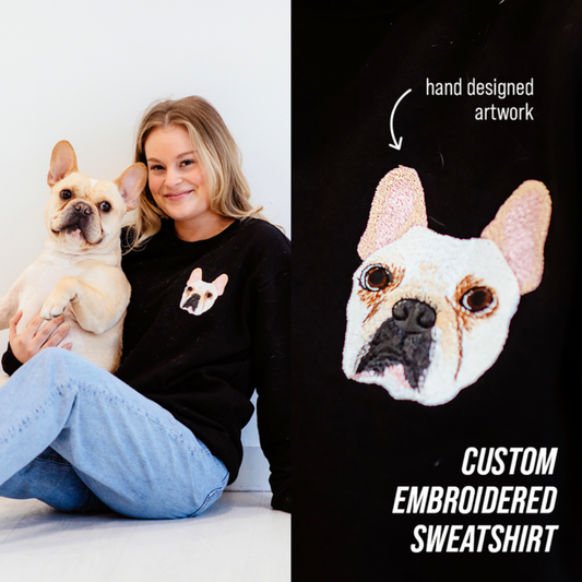 Custom Embroidered Pup Sweatshirt