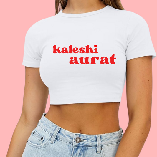 Kaleshi Aurat Crop tee