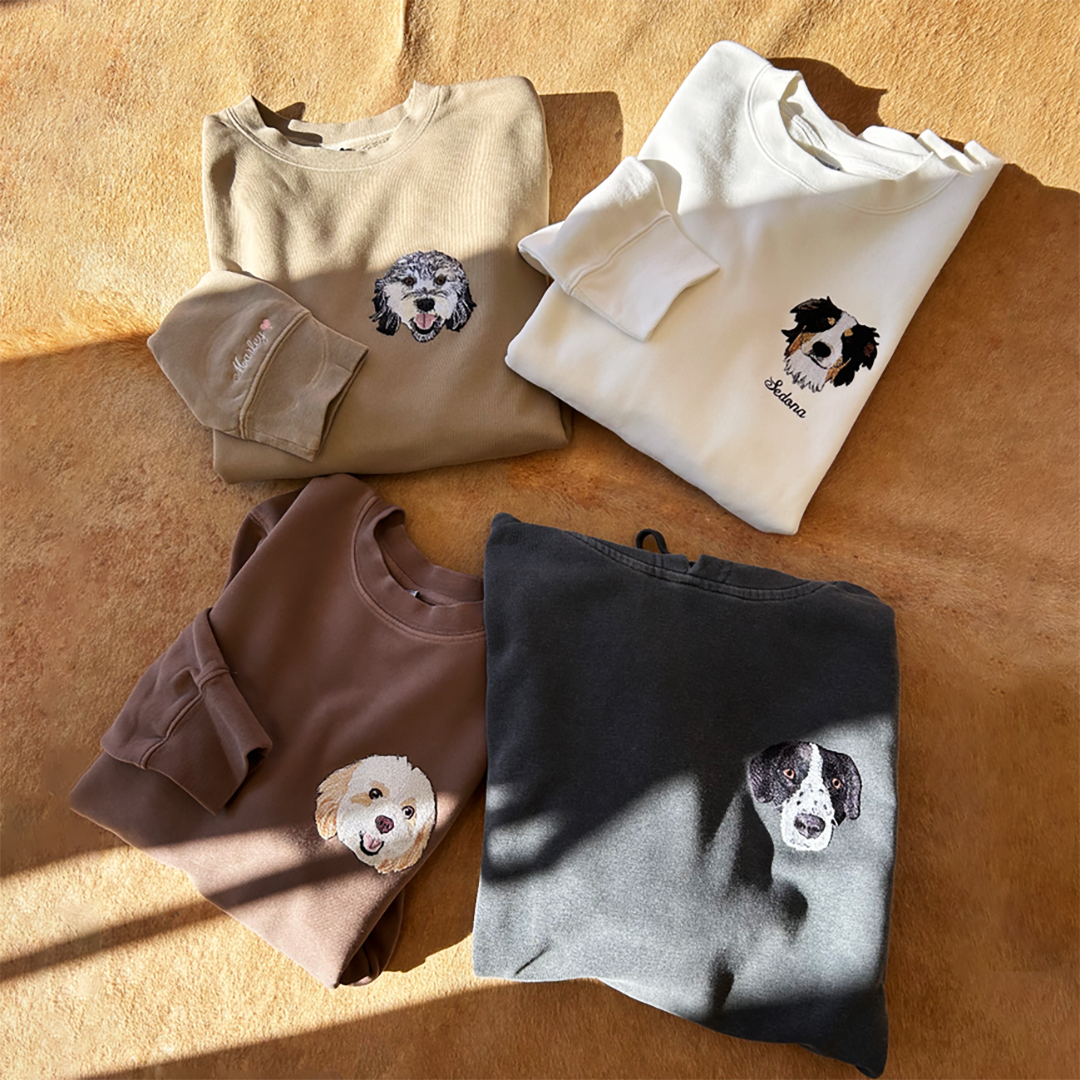 Custom Embroidered Pup Sweatshirt