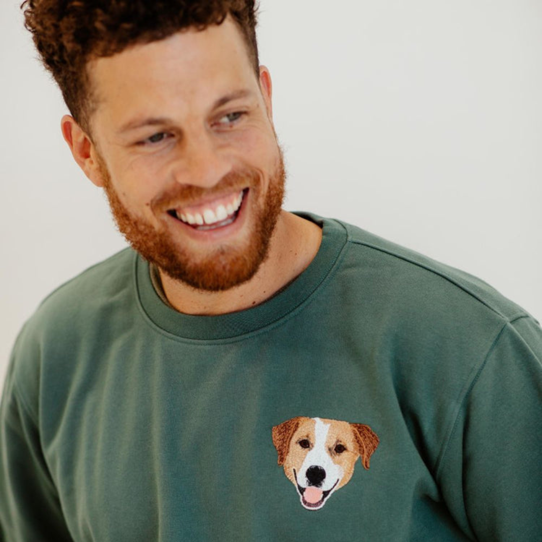 Custom Embroidered Pup Sweatshirt
