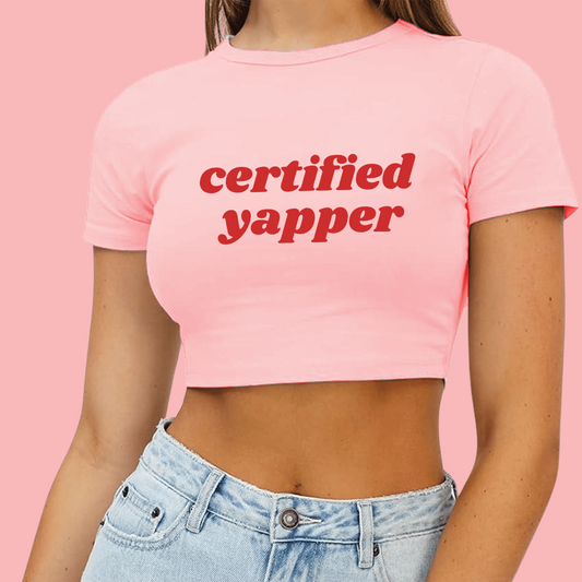 Certified Yapper Crop tee