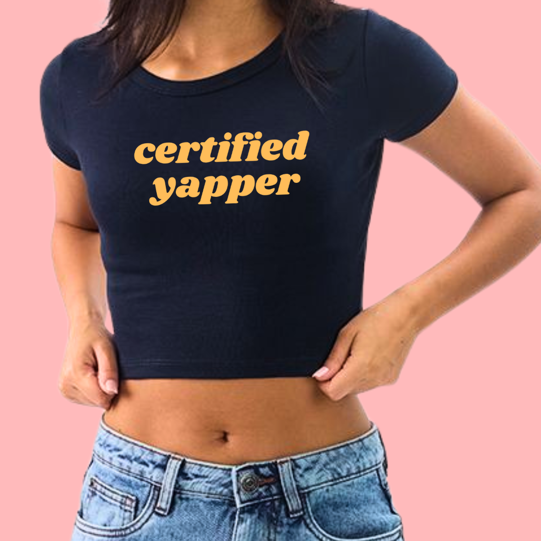 Certified Yapper Crop tee