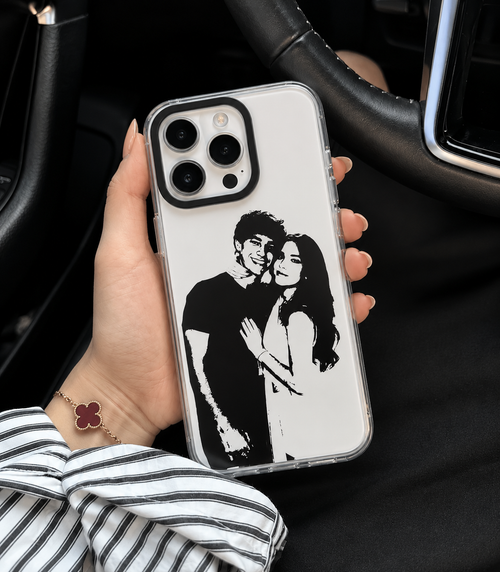 Personalized Couple Silhouette Phone Case