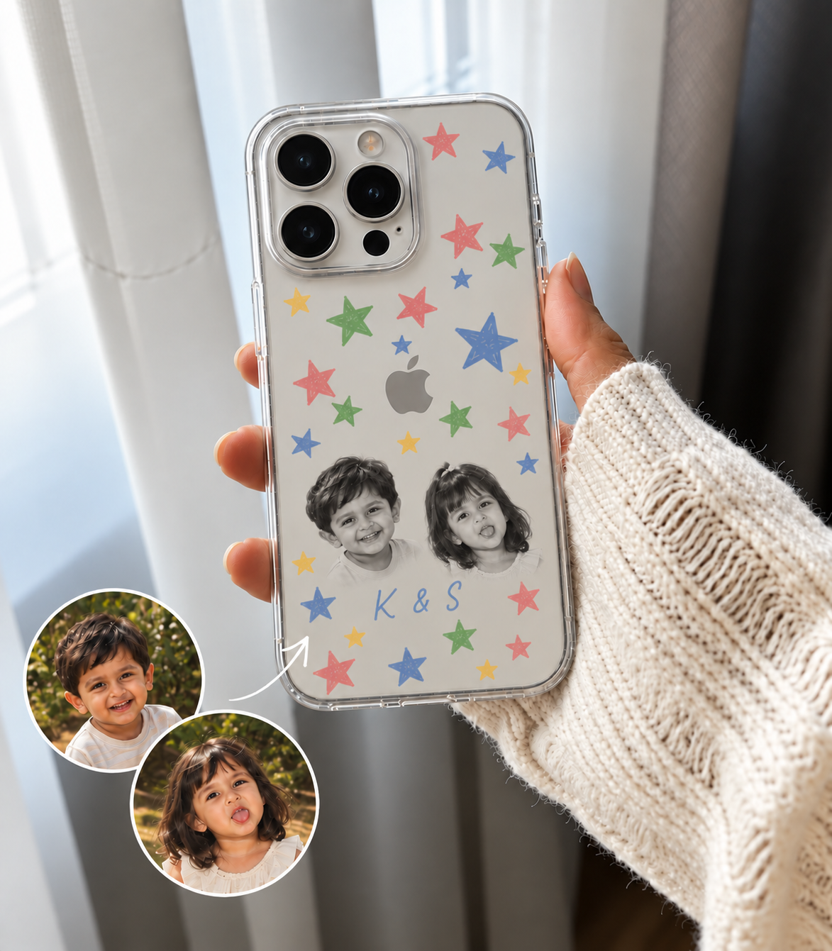 Personalized Couple Baby Pics Phone Case