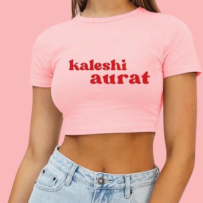 Kaleshi Aurat Crop tee